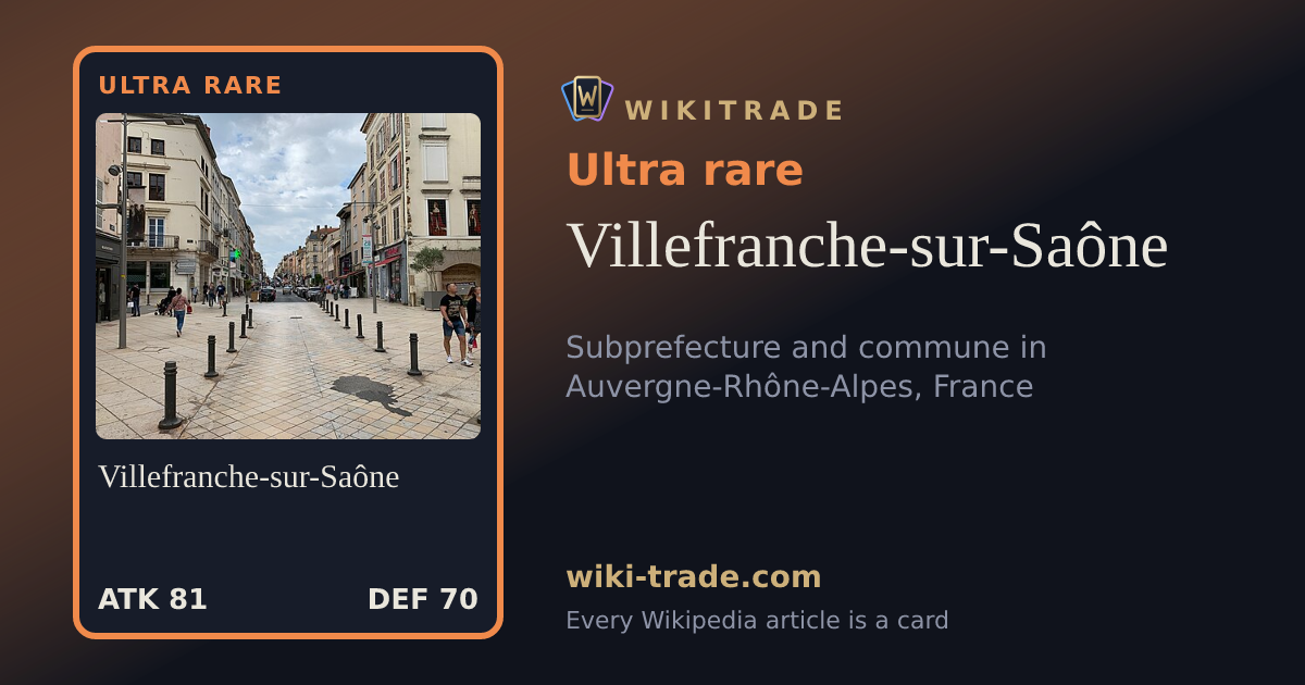 Villefranche-sur-Saône — Ultra rare card