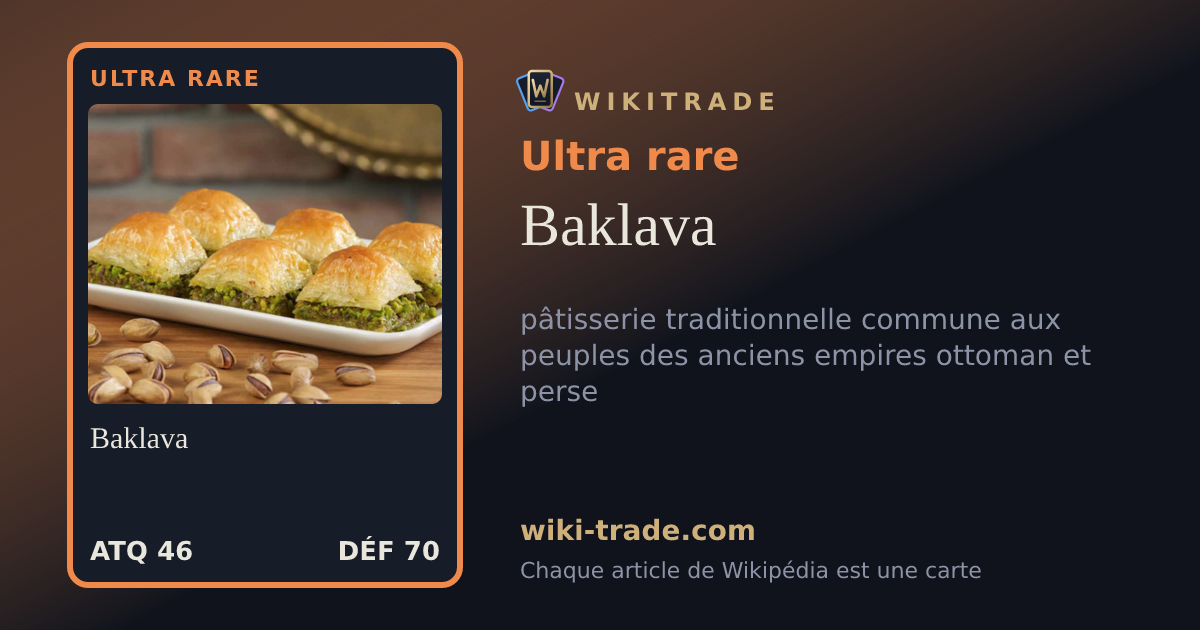 Baklava — carte Ultra rare