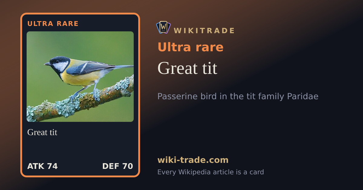 Great tit — Ultra rare card