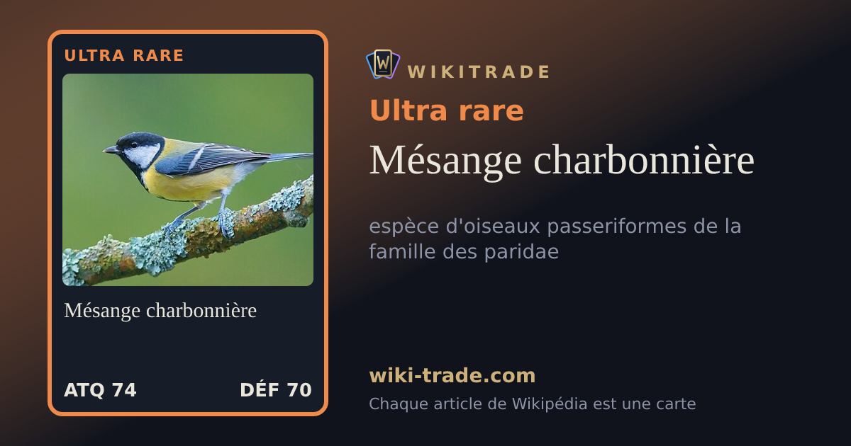 Mésange charbonnière — carte Ultra rare