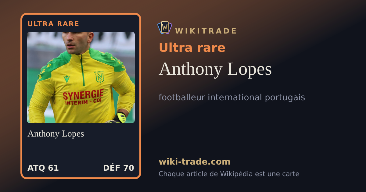 Anthony Lopes — carte Ultra rare
