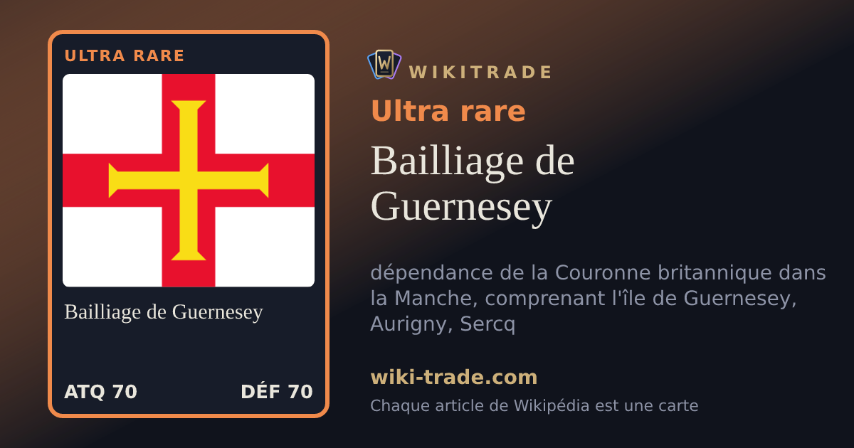 Bailliage de Guernesey — carte Ultra rare