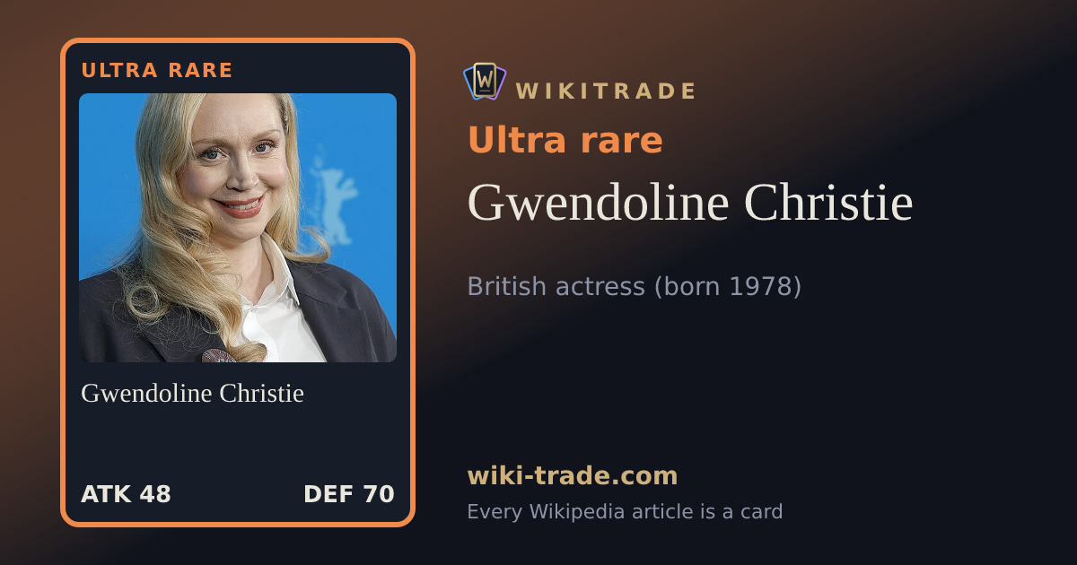 Gwendoline Christie — Ultra rare card