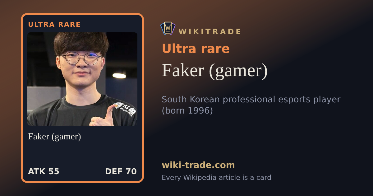 Faker (gamer) — Ultra rare card