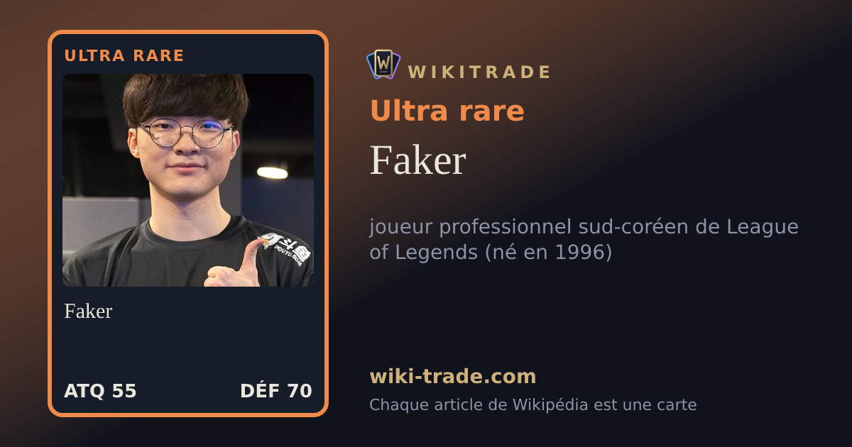 Faker — carte Ultra rare