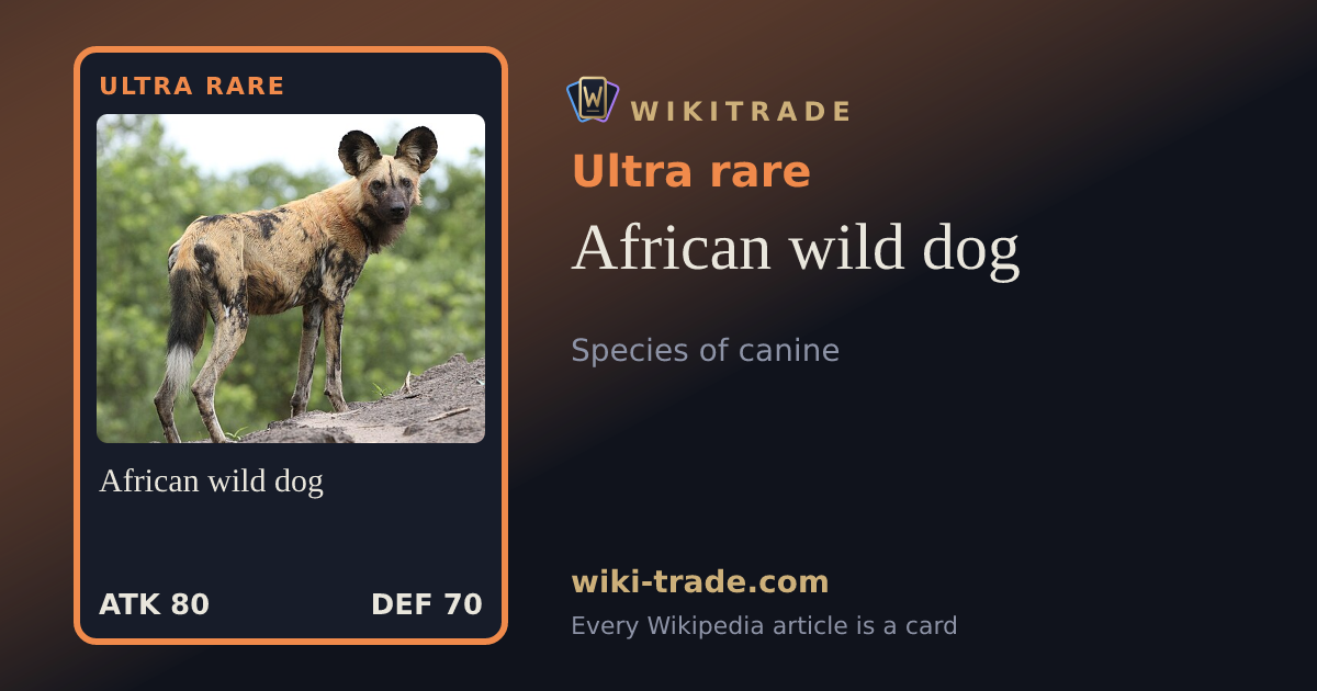 African wild dog — Ultra rare card