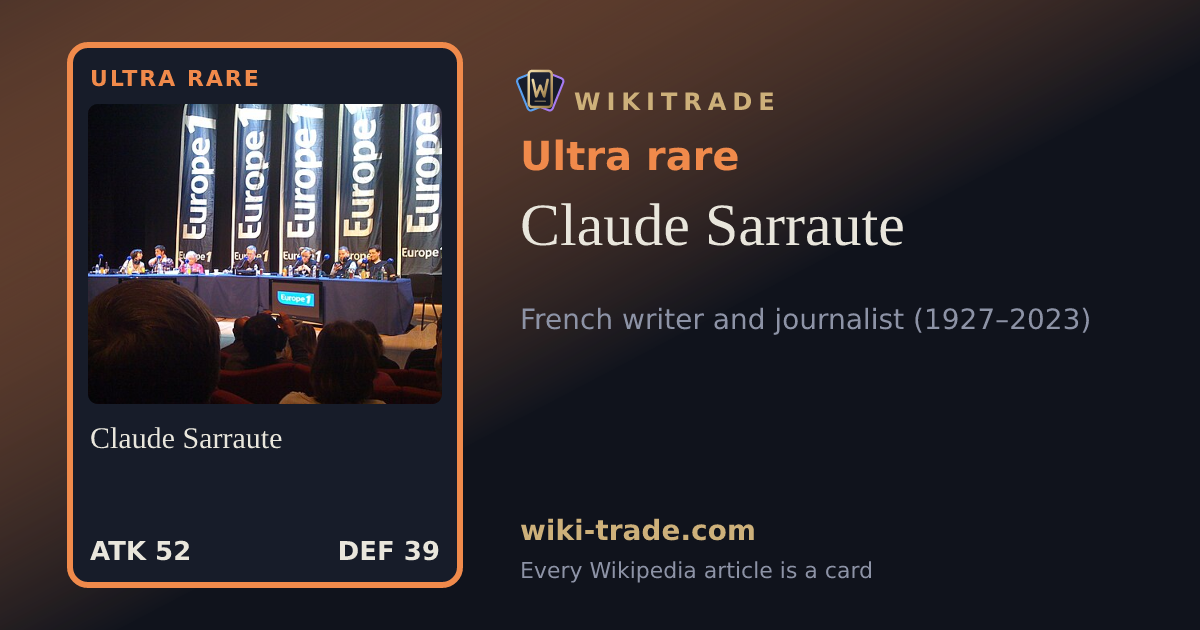 Claude Sarraute — Ultra rare card