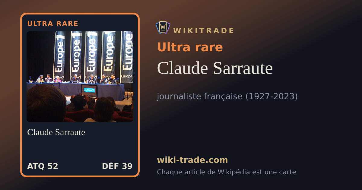 Claude Sarraute — carte Ultra rare
