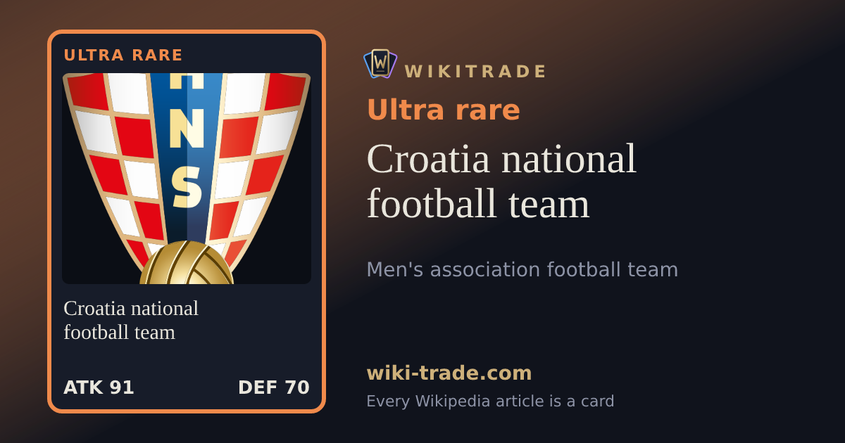 Croatia national football team — Ultra rare card