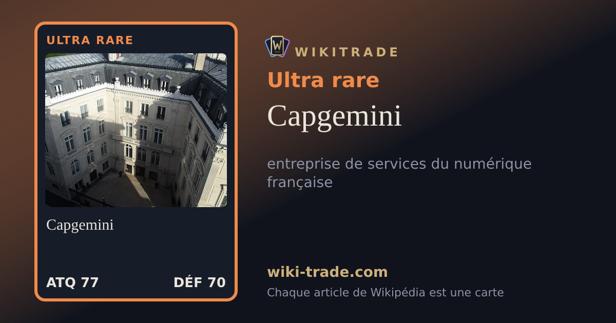 Capgemini — carte Ultra rare