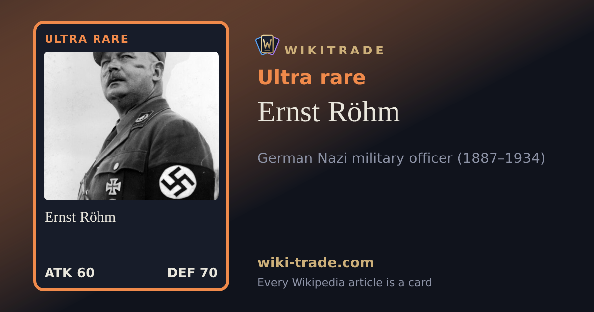Ernst Röhm — Ultra rare card