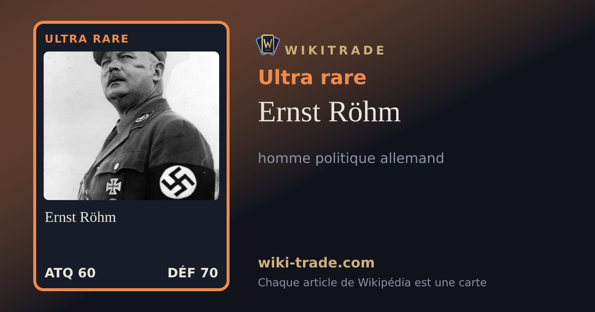 Ernst Röhm — carte Ultra rare