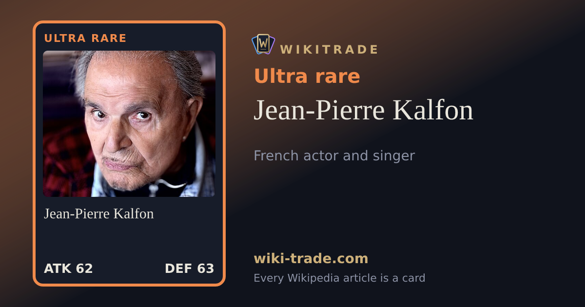 Jean-Pierre Kalfon — Ultra rare card