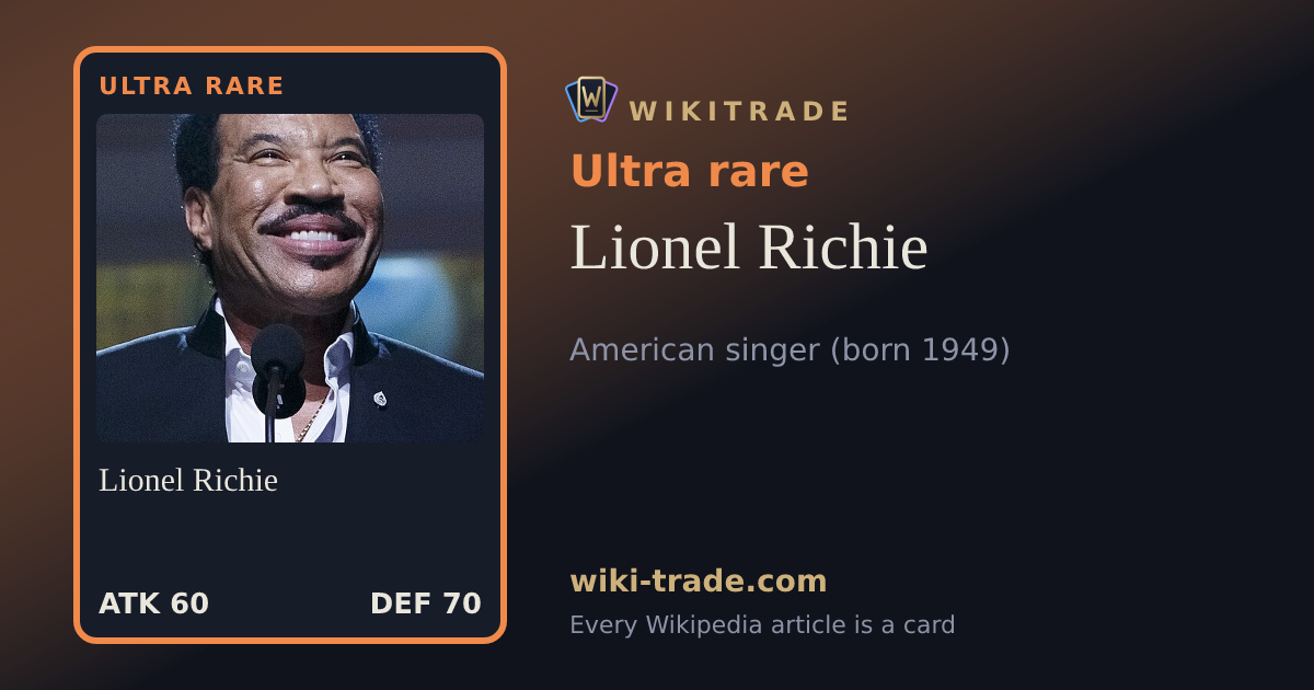 Lionel Richie — Ultra rare card
