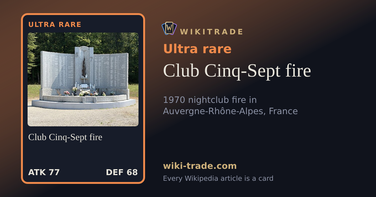 Club Cinq-Sept fire — Ultra rare card