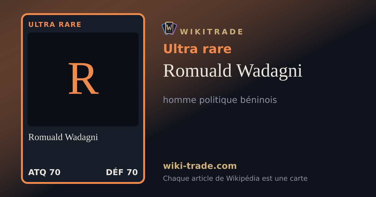 Romuald Wadagni — carte Ultra rare