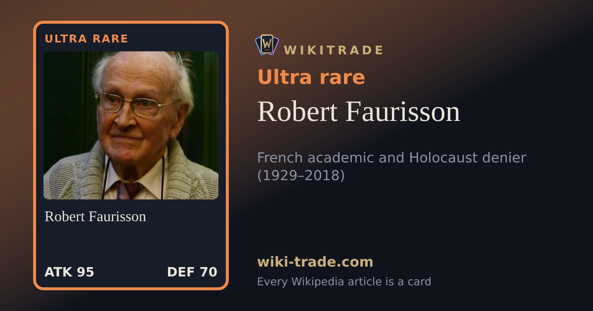 Robert Faurisson — Ultra rare card