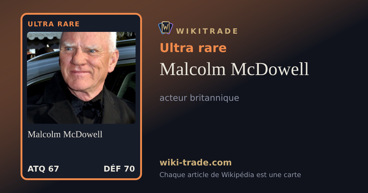 Malcolm McDowell — carte Ultra rare