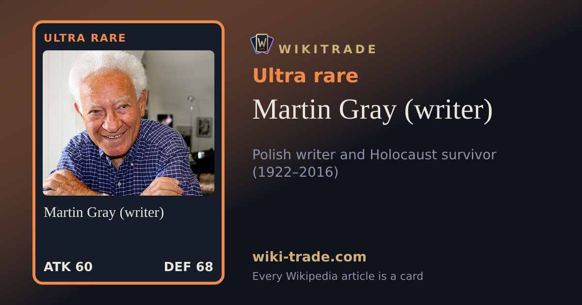 Martin Gray (writer) — Ultra rare card