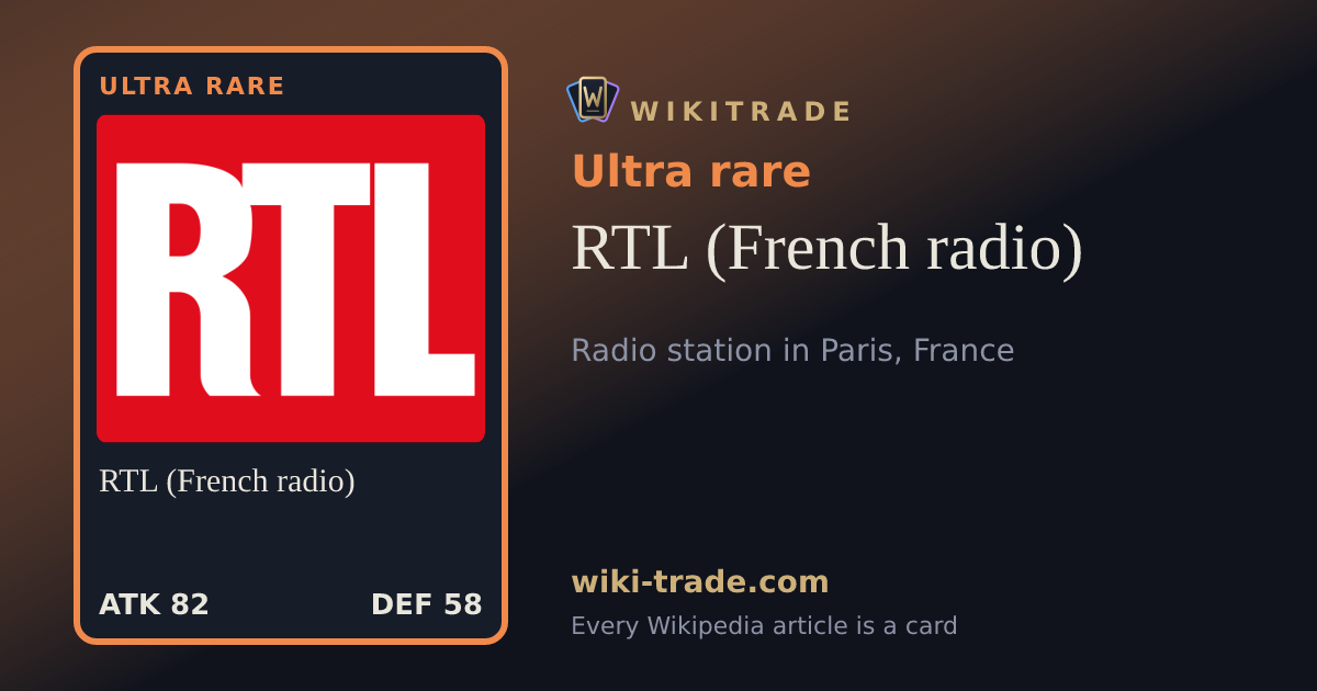 RTL (French radio) — Ultra rare card