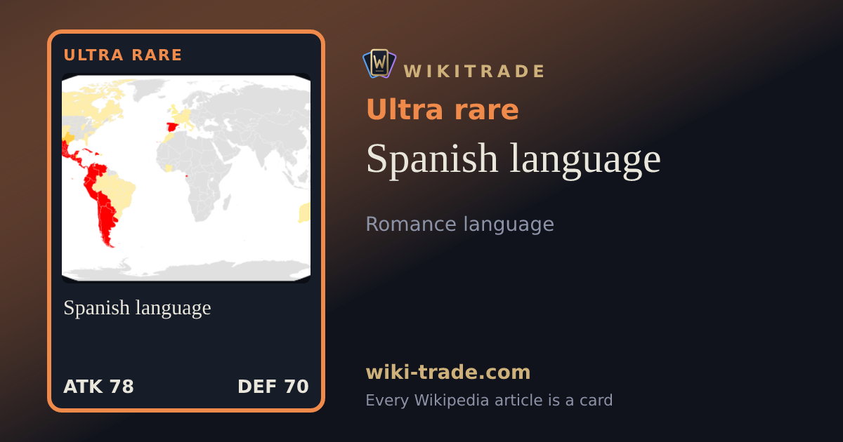 Spanish language — Ultra rare card
