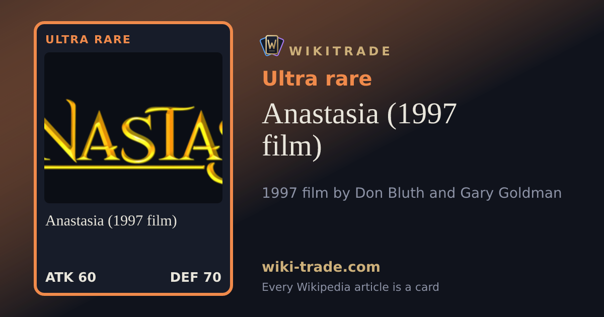 Anastasia (1997 film) — Ultra rare card