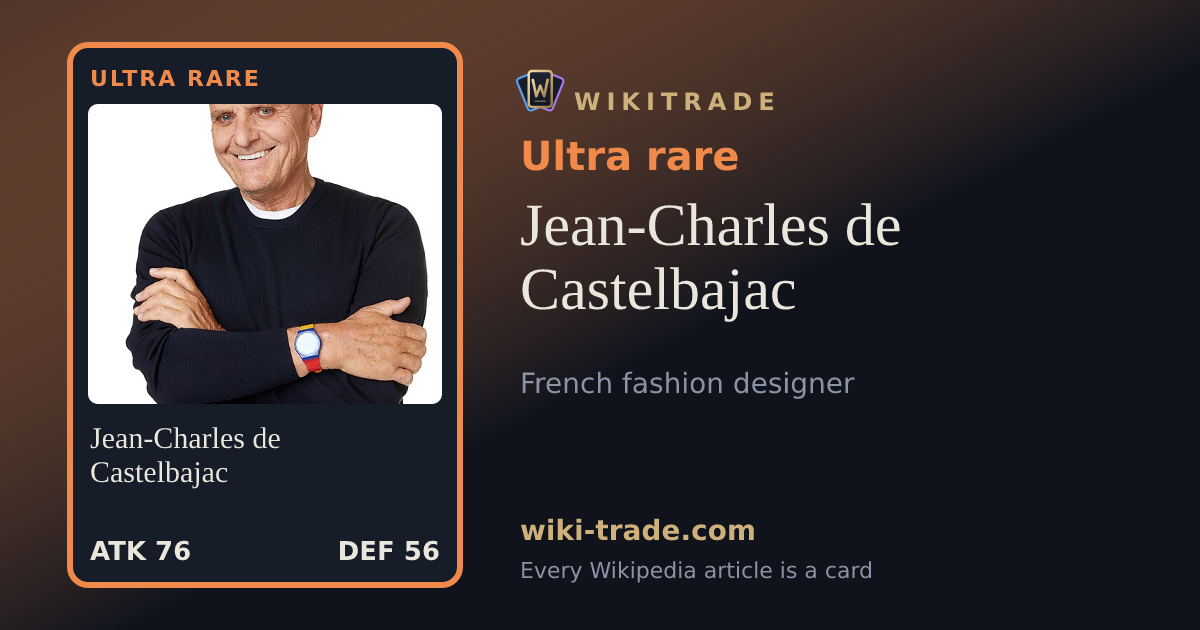 Jean-Charles de Castelbajac — Ultra rare card