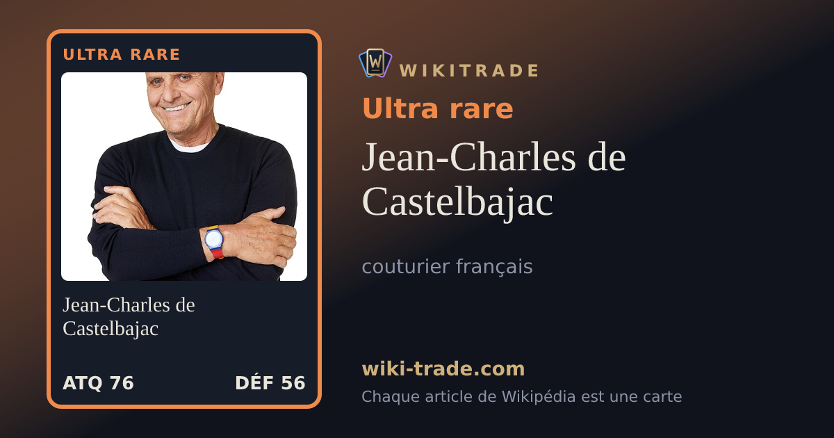 Jean-Charles de Castelbajac — carte Ultra rare