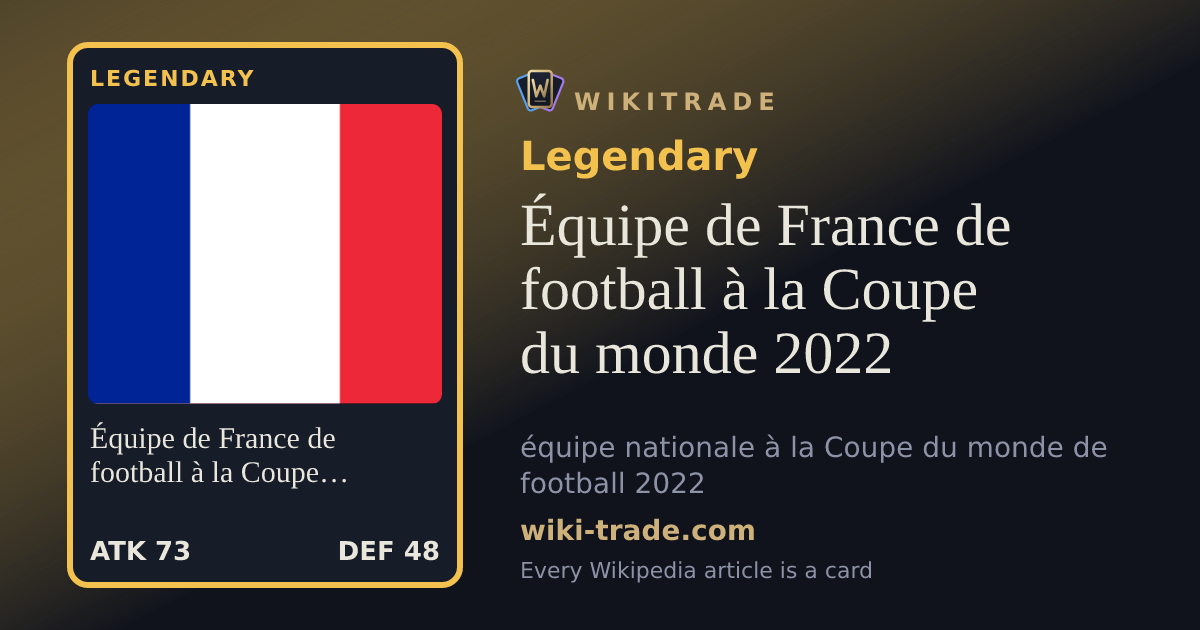 Équipe de France de football à la Coupe du monde 2022 — Legendary card