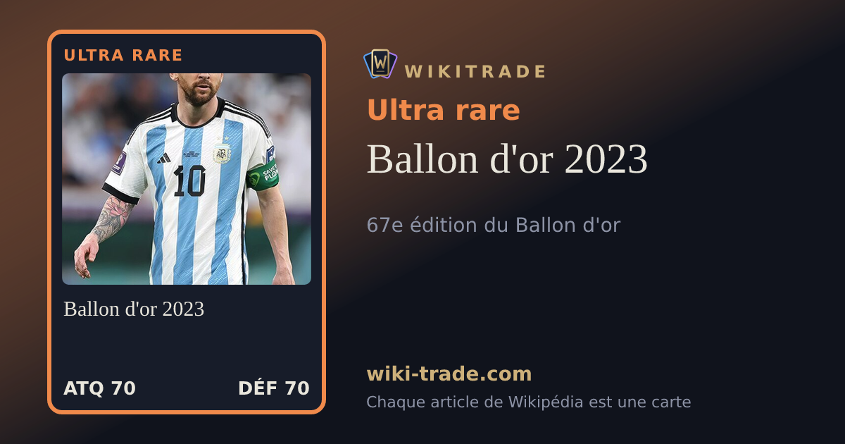 Ballon d'or 2023 — carte Ultra rare