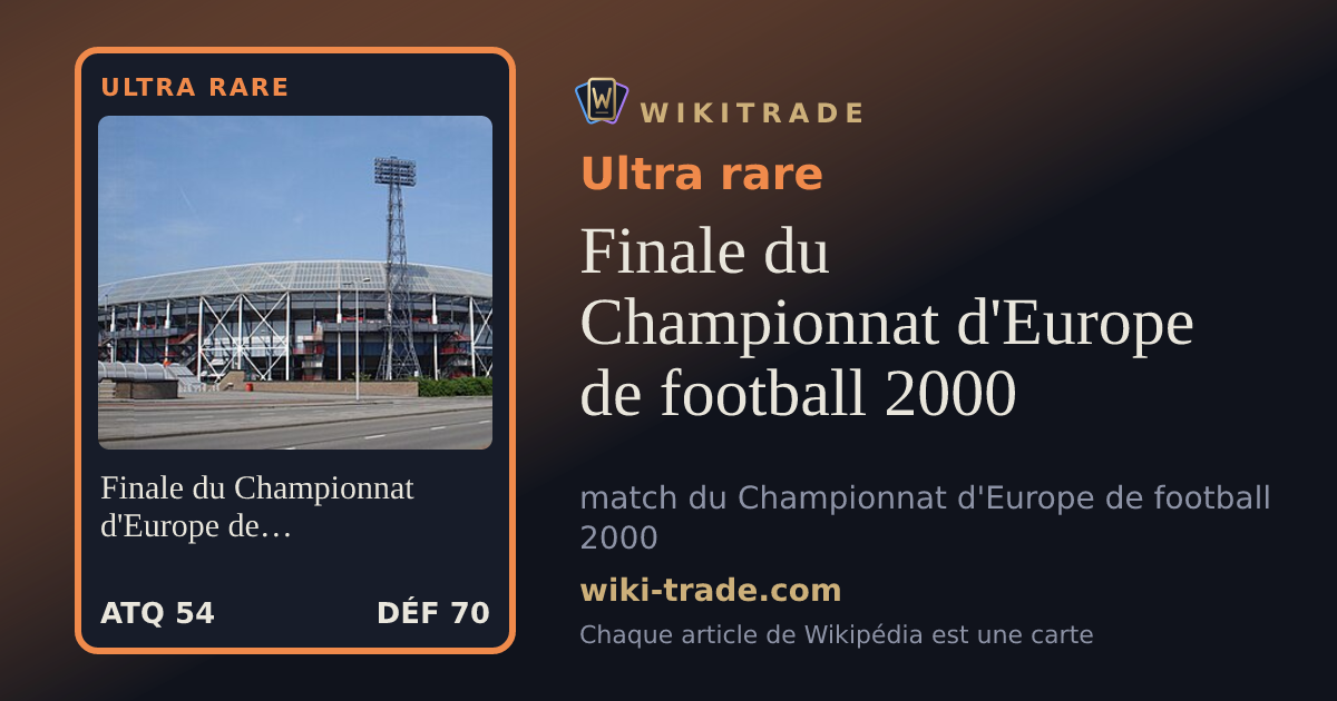 Finale du Championnat d'Europe de football 2000 — carte Ultra rare