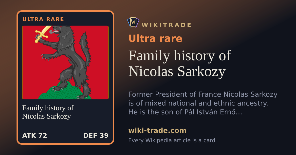 Family history of Nicolas Sarkozy — Ultra rare card