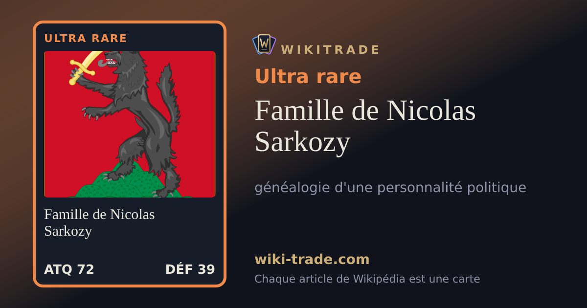 Famille de Nicolas Sarkozy — carte Ultra rare