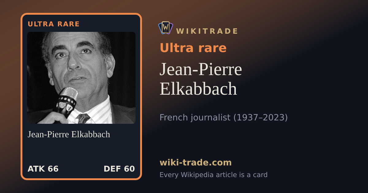Jean-Pierre Elkabbach — Ultra rare card