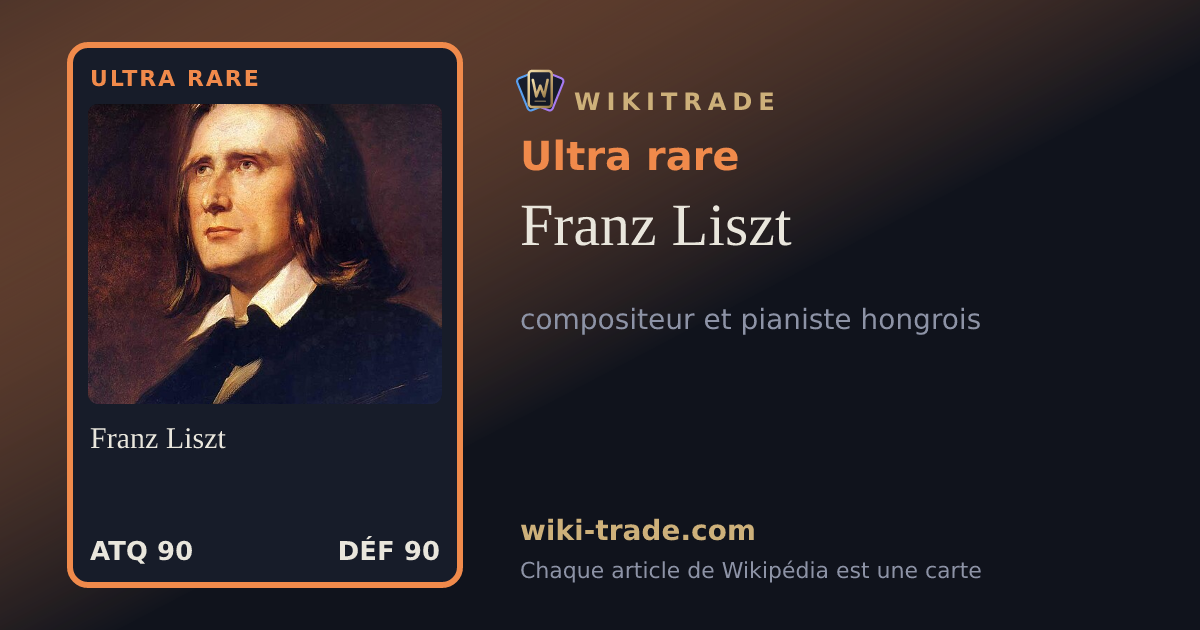 Franz Liszt — carte Ultra rare