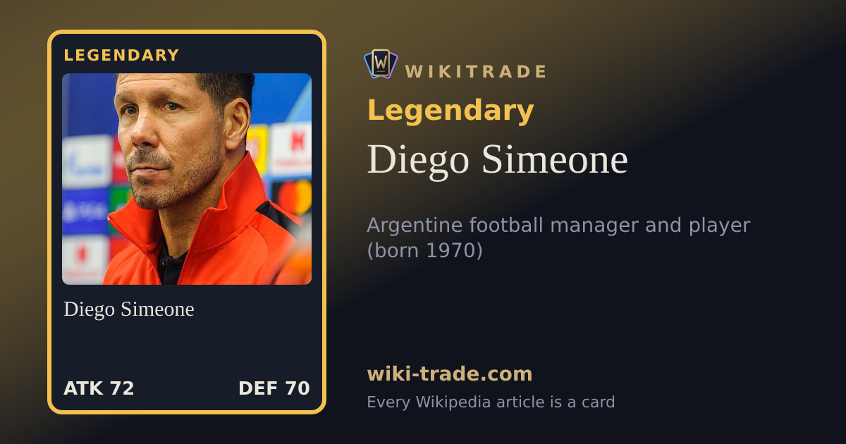 Diego Simeone — Legendary card