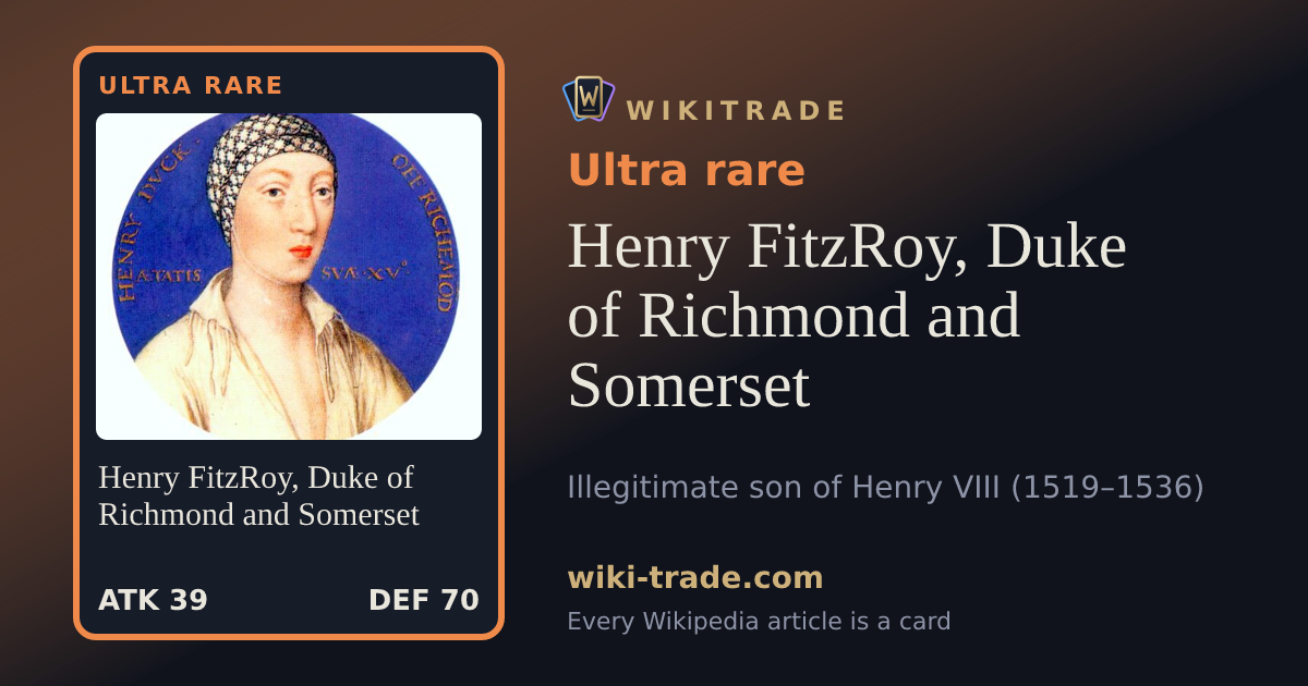 Henry FitzRoy, Duke of Richmond and Somerset — Ultra rare card