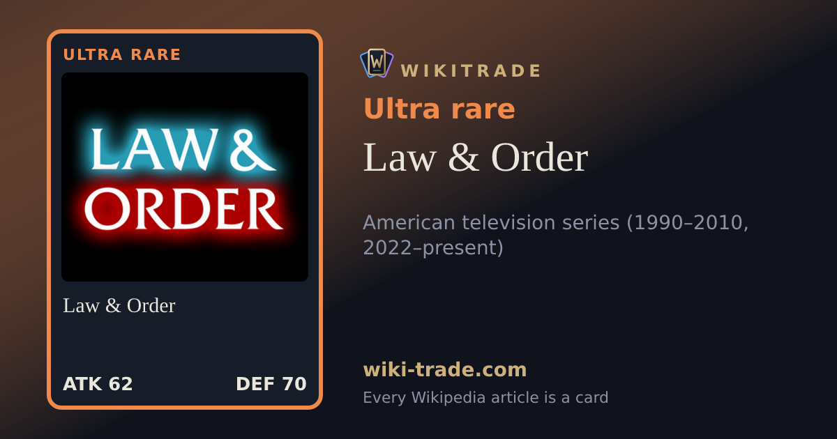 Law & Order — Ultra rare card