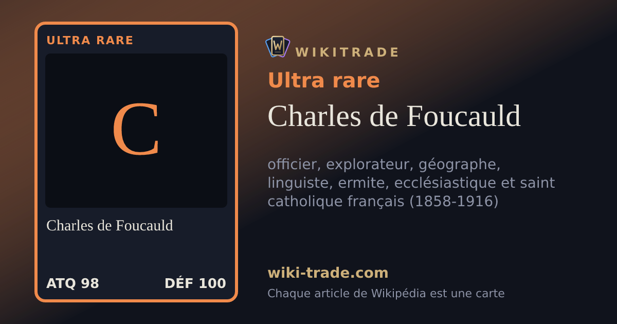 Charles de Foucauld — carte Ultra rare