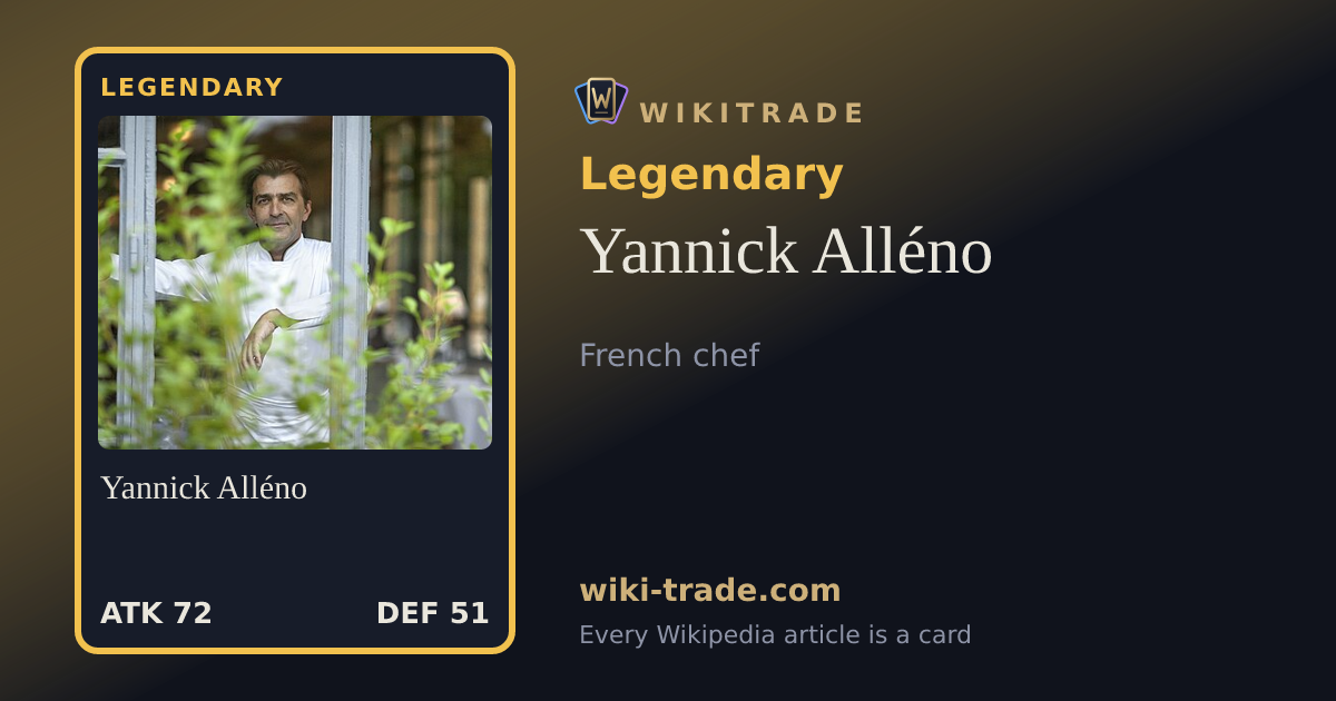 Yannick Alléno — Legendary card