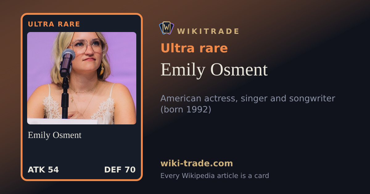 Emily Osment — Ultra rare card