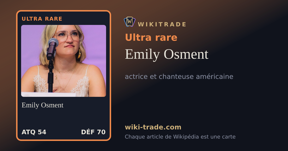 Emily Osment — carte Ultra rare