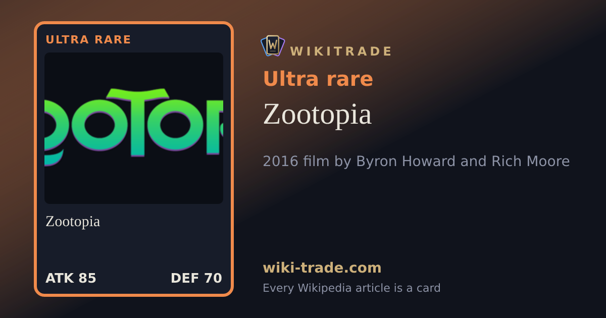 Zootopia — Ultra rare card