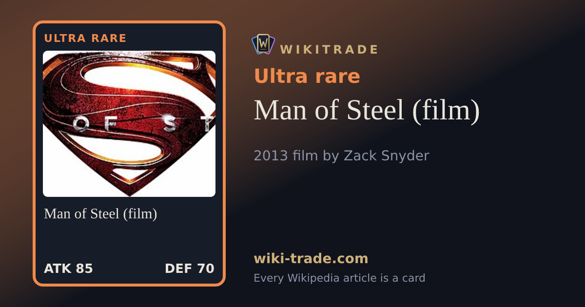 Man of Steel (film) — Ultra rare card