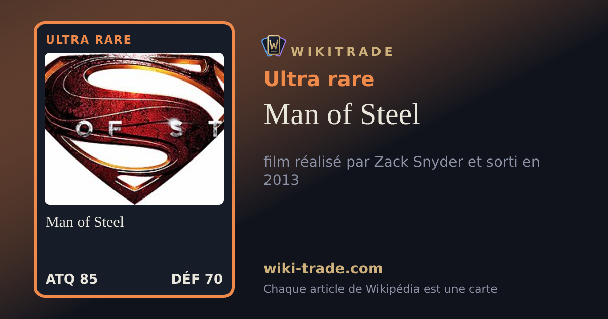Man of Steel — carte Ultra rare