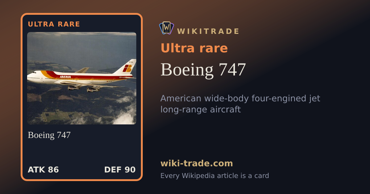 Boeing 747 — Ultra rare card