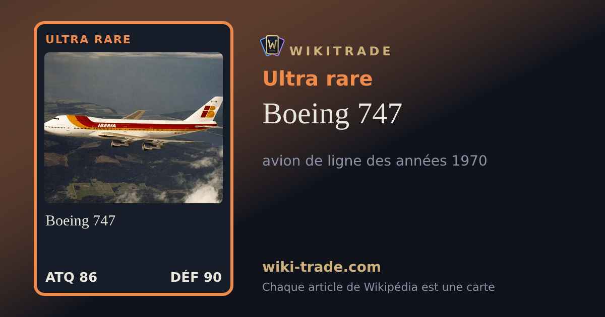 Boeing 747 — carte Ultra rare