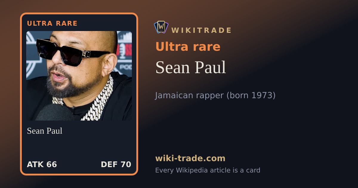 Sean Paul — Ultra rare card