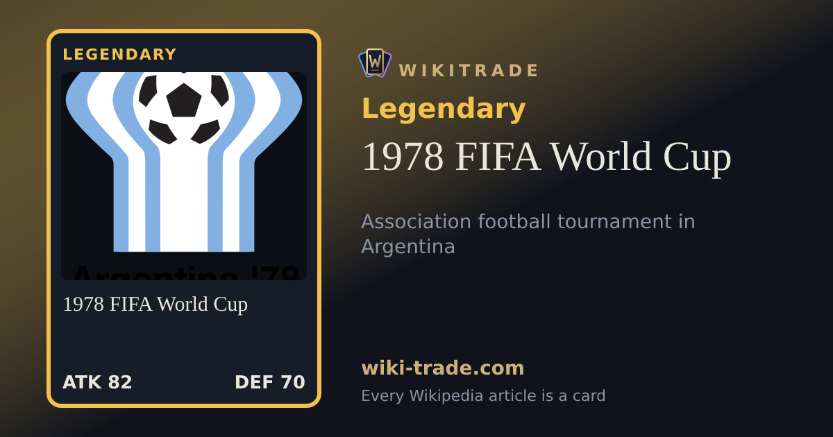 1978 FIFA World Cup — Legendary card