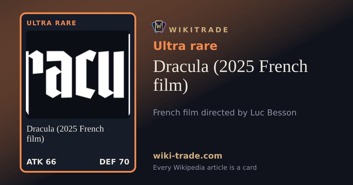 Dracula (2025 French film) — Ultra rare card